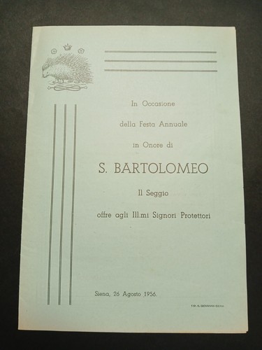 Palio siena istrice sonetto - palio,