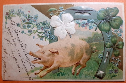 Cartolina epoca augurale - cartolina, d’epoca