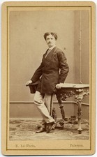 CDV Palermo Uomo elegante Foto albumina originale E. Lo Forte 1870c S1556