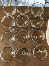 12 Bicchieri Cristallo Boemia Decoro Classico 