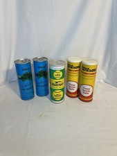 Palline da tennis vintage Slazenger White & Wilson giallo ottico in scatola sigillate 5 lattine