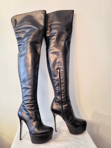 Bottes cuissardes noir - "noir",