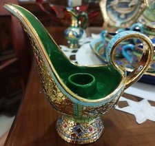 Porta candela  A Mosaico In Oro Zecchino Deruta 