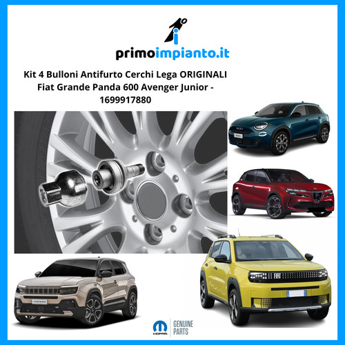 Kit bulloni antifurto cerchi - kit,