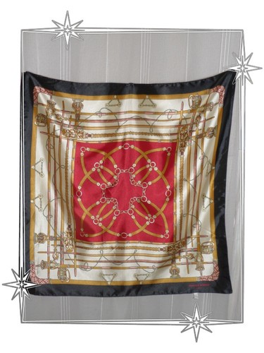 Foulard fantaisie noir - fantaisie, marron