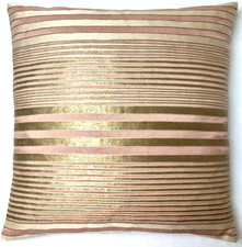 Cuscino rosa oro bianco seta