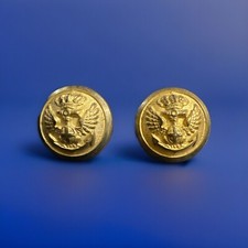 Coppia Bottoni Militari - Ufficiale Marina - Con Aquila Corona  ed Ancora