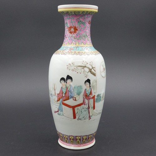 Vaso porcellana rosa famiglia