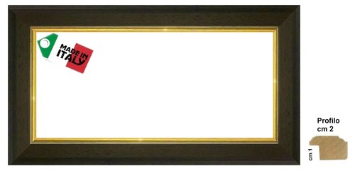 Cornice nera arte - povera, filo