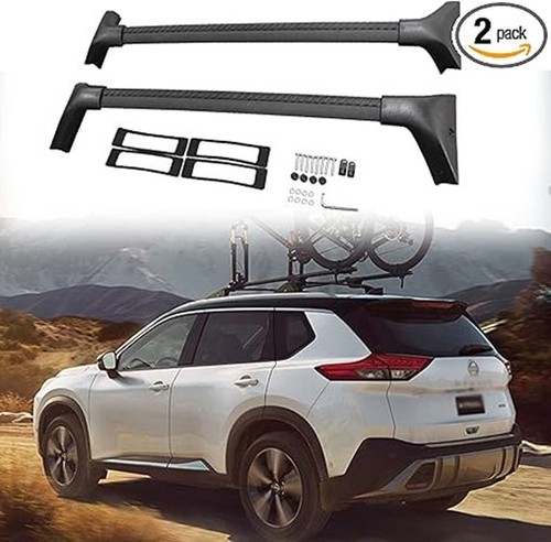 2pcs roof rack - roof, black
