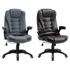 Vinsetto Poltrona da Ufficio Girevole Reclinabile Altezza Regolabile e Dondolo