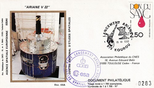 Cnes 1988 ariane 22 - 1988, v