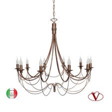 Lampadario ferro battuto