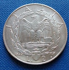 MONETA REGNO V.E.III 2 LIRE 1942 XX IMPERO, R2,NICHELIO, 10 GR,CONS. BB SPL