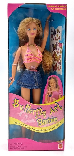 1998 butterfly art barbie - butterfly,
