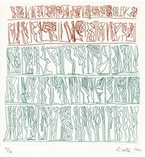 LICATA RICCARDO  "TTGG "1977  ACQUAFORTE A 2 COLORI - GRAFICA