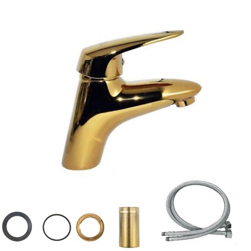 Rubinetto miscelatore dorato - rubinetto,