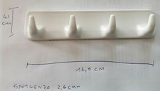 Wenko Appendiabiti Adesivo Asta a 4 Ganci Abs Bagno Casa Cucina