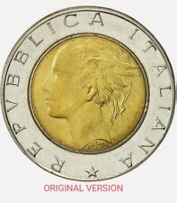 RARISSIMA Moneta 500 Lire 1989 ERRORI DI CONIO: Lettere R e C tagliate 