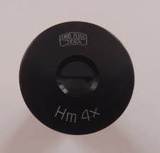 Coppia oculari vintage per microscopio Hm 4X Carl Zeiss Jena