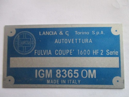 Targa lancia - targa,