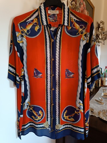 Camicia vintage crepe chine - de,