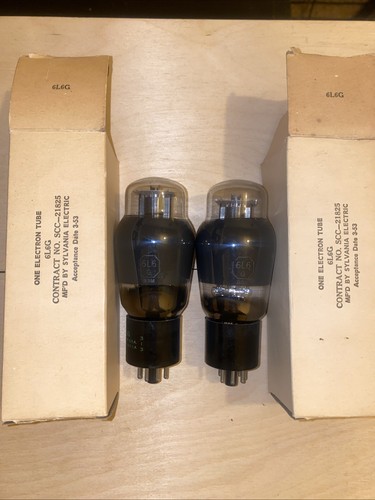 Sylvania 6l6g pair nos nib - 6l6g,