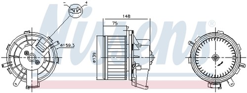 Soffiatore abitacolo nissens - soffiatore,