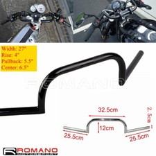Barre Clubman manubrio nere 5,5" pullback 1" 25mm per Harley Bobber Cafe Racer