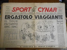 SPORT CYNAR giornale sportivo umoristico-omaggio della ditta PEZZIOL-n.6/1952 