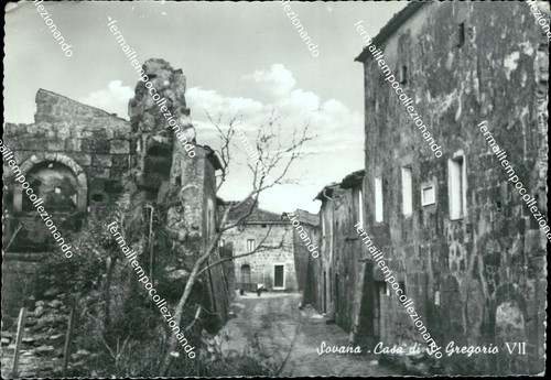 D858 cartolina sovana casa - cartolina, di