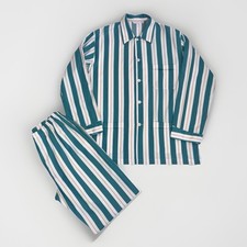 Set Pigiama Uomo Derek Rose London Taglia Large Rigato Cotone Nuovo Designer 42