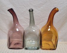 Set 3 bottiglie vaso vetro