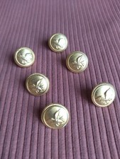 Bottoni Aeronautica militare italiana, 6 pz., "BOMISA MILANO",metallo, d.1,5 cm.