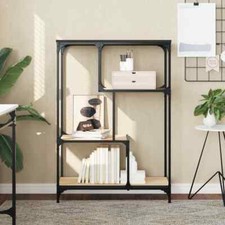 vidaXL Libreria Rovere Sonoma 81x36x115 cm Legno Multistrato e Acciaio