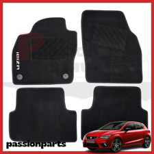 TAPPETI SEAT IBIZA DAL 2017 IN MOQUETTE CON RICAMO E 2 FISSAGGI SU MISURA 4 PZ