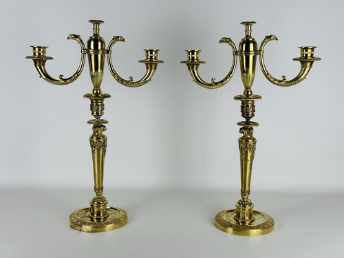 Coppia antichi candelabri - coppia,
