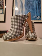 Sabot zoccoli Country 37 Verdi Legno Tacco 13 Plateau legno quasi nuovi