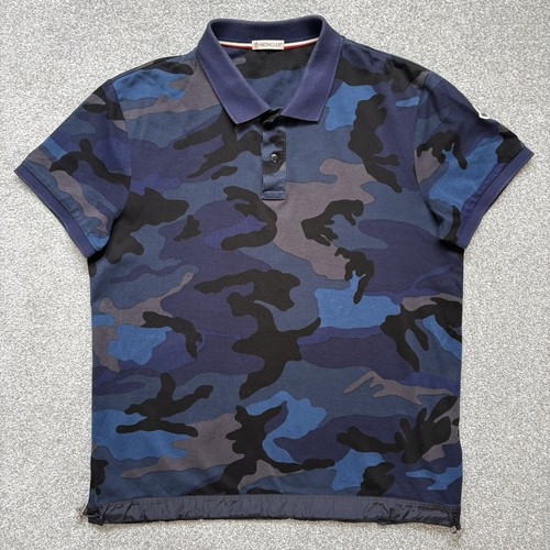 Polo moncler blu mimetica - polo,