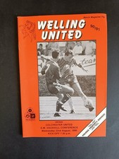 programma calcio Welling United vs Colchester Utd 1990
