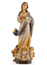 STATUA DELLA MADONNA IMMACOLATA CONCEZIONE CM 16 IN LEGNO DELLA VALGARDENA