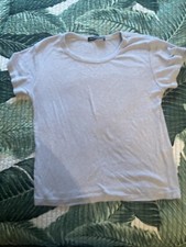 BRANDY MELVILLE CROP TOP a maniche corte blu chiaro 