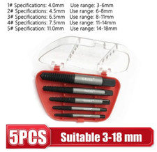kit 5 Estrattore Viti  Spanate Bulloni Rotti Spezzati Rovinati estrattori