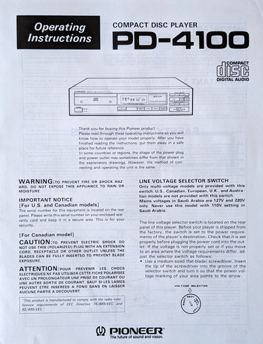Pioneer 4100 lettore cd - pd-4100,