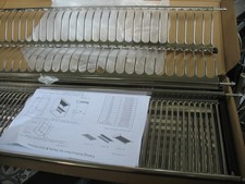 GRIGLIE SCOLAPIATTI PER PENSILI ACCIAIO INOX 76 CM con raccogligocce