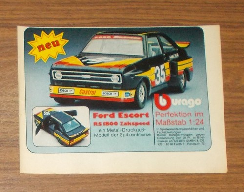 Rara pubblicità burago ford - rara,