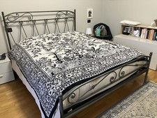 Letto Matrimoniale In Ferro Battuto Con Rete A Doghe In Legno 200 X 160