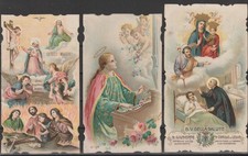 TRE  SANTINI ORIGINALI D'EPOCA  PRIMI '900 - FOTO - MF129240