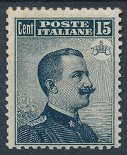 1909 ITALIA C 15 VITTORIO EMANUELE C 15 N. 86 MNH GOMMA INTEGRA SV 1569