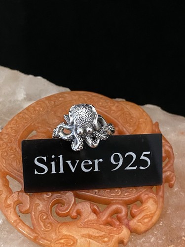 Anello polpo argento - polpo,